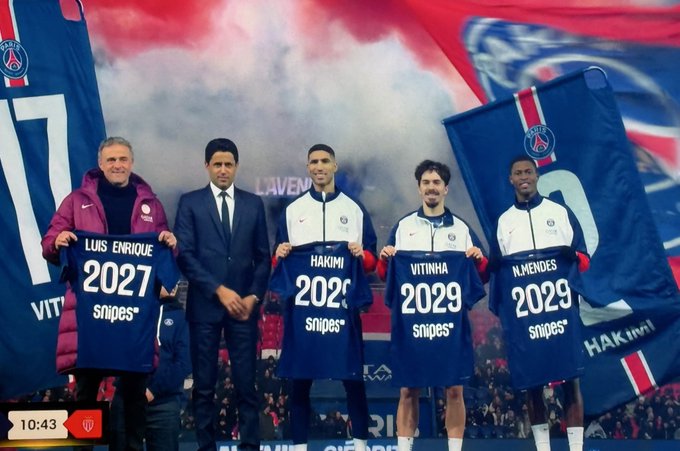 Complete Football 247 PSG Secures the Futures of Luis Enrique, Nuno Mendes, Achraf Hakimi and Vitinha With New Long Term Deals